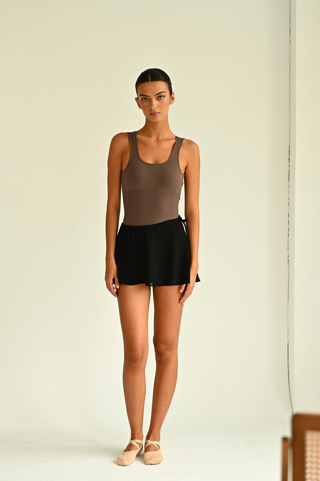 Black Pirouette Skirt and Warm Leg Set